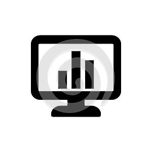 Monitor icon flat vector template design trendy