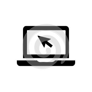 Monitor icon flat vector template design trendy