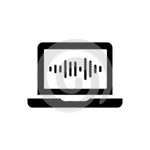 Monitor icon flat vector template design trendy