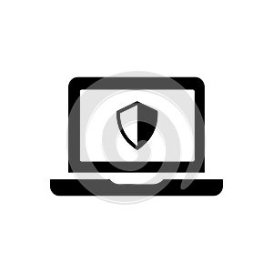 Monitor icon flat vector template design trendy