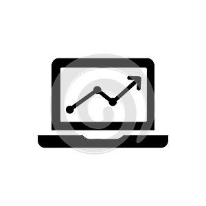 Monitor icon flat vector template design trendy