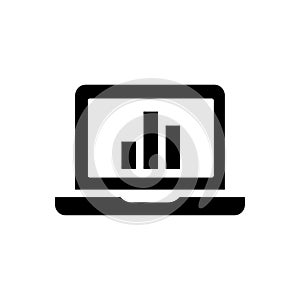 Monitor icon flat vector template design trendy