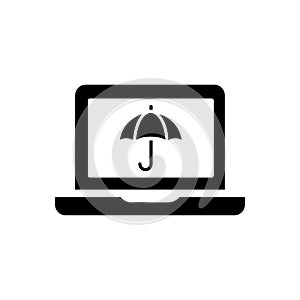 Monitor icon flat vector template design trendy