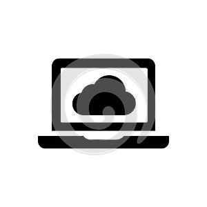 Monitor icon flat vector template design trendy