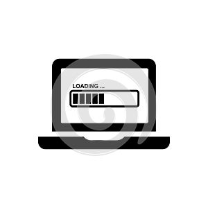 Monitor icon flat vector template design trendy