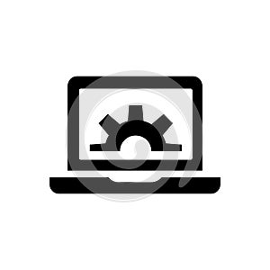 Monitor icon flat vector template design trendy