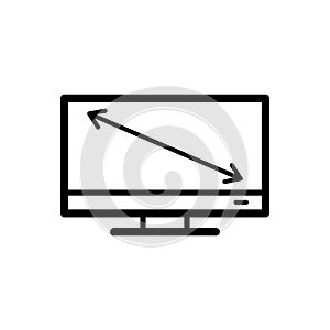 Monitor icon flat vector template design trendy