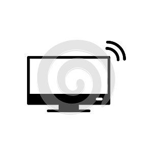 Monitor icon flat vector template design trendy