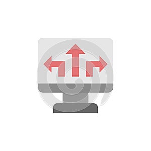 Monitor icon. Simple color vector elements of navigation icons for ui and ux, website or mobile application