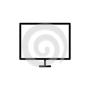 Monitor icon Thin line art isolated