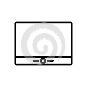 Monitor icon vector isolated on white background, Monitor sign , line and outline elements in linear style