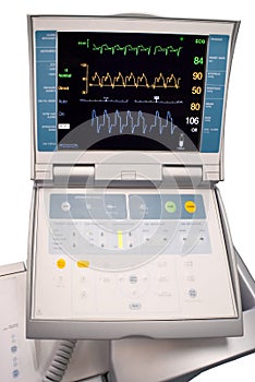 Monitor with intraaortic balloon counterpulsator