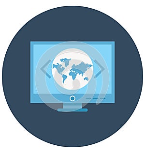 Monitor Isolated Vector icon that can be easily edit or modified