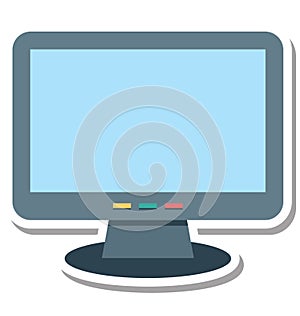 Monitor Isolated Vector Icon Editable