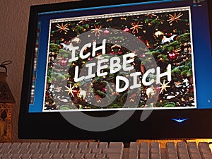 Monitor - light game - ich liebe dich