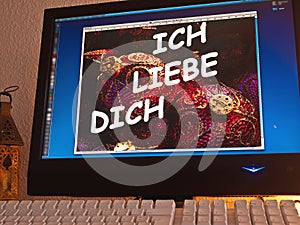 Monitor - light game - ich liebe dich