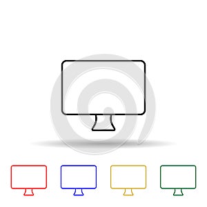 monitor multi color style icon. Simple thin line, outline vector of web icons for ui and ux, website or mobile application