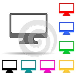 monitor multi color style icon. Simple thin line, outline vector of web icons for ui and ux, website or mobile application