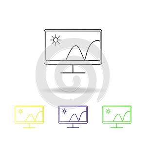 monitor multicolored icons. Element of electrical devices multicolored icons. Signs, symbols collection icon can be used for web,
