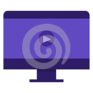 Monitor picture on a white background. Vector illustration