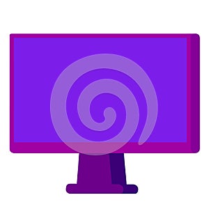 Monitor picture on a white background. Vector illustration