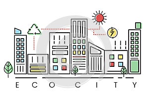 Monitor size eco city isolated