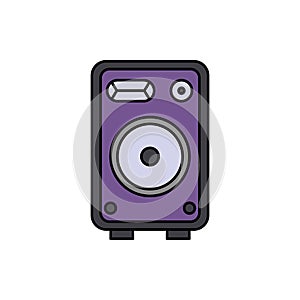 Monitor, speaker, music icon. Element of color music studio equipment icon. Premium quality graphic design icon. Signs and symbols