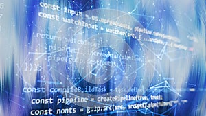 Monitor with stock data, closeup. Financial trading concept Concept of Financial data on a monitor. Display of Stock market quotes