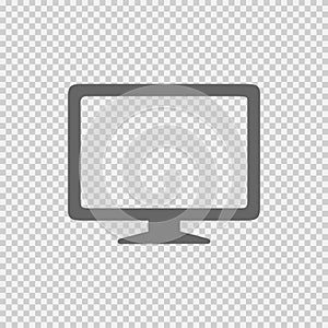 Monitor tv screen vector icon eps 10. Simple isolated illustration