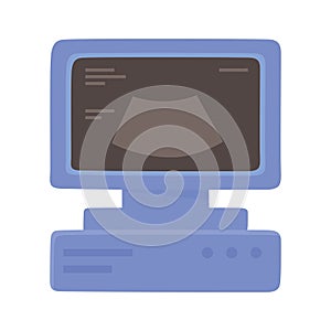 Monitor ultrasound scanner medical equipment isolated icon style