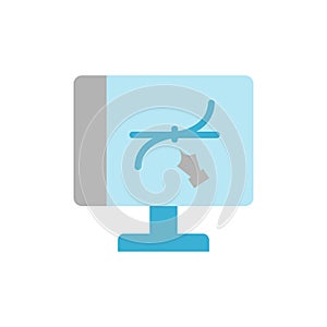 Monitor vector program icon. Simple color vector elements of architecture icons for ui and ux, website or mobile application