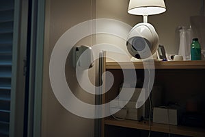 Monitoring with Room Surveillance Camera. Generative By Ai