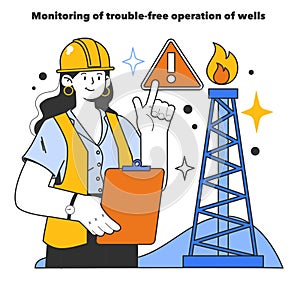 Monitoring of trouble-free operation of wells. Control in the development