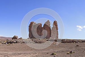 The Monjes de la Pacana in Atacama desert Chile photo