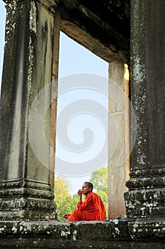 Monk at Angkor Wat