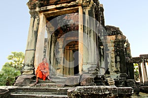 Monk at Angkor Wat