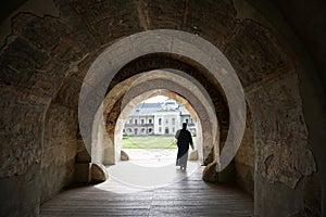 The monk at the enter of monastery NeamÃâº