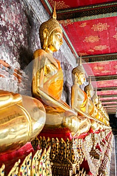 Monk golden image of Buddha