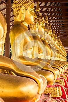 Monk golden image of Buddha