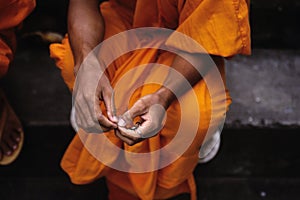 Monk- Phnom Penh, Cambodia photo