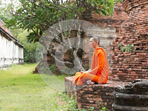 Monk at Putthaisawan temple in Thailand