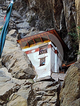 Monk`s home on the way to Paro Taktsang of Bhutan