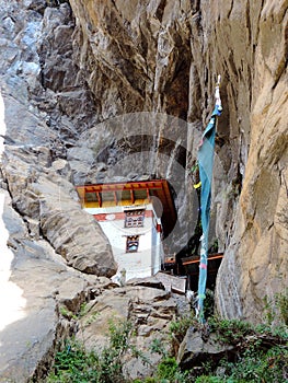 Monk`s home on the way to Paro Taktsang of Bhutan