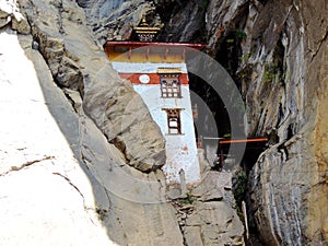 Monk`s home on the way to Paro Taktsang of Bhutan