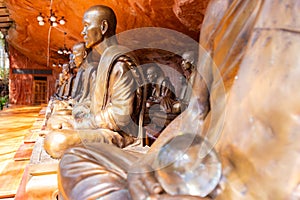 Monk statues at Wat Phu Tok, Bueng Kan, Thailand