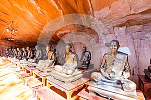 Monk statues at Wat Phu Tok, Bueng Kan, Thailand