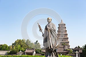 Monk xuanzang statue in xian