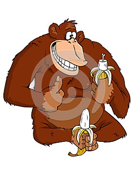 Monkey with a banana