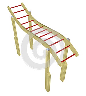 Monkey bars, 3D illustration