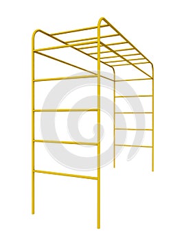 Monkey bars isolated on white background